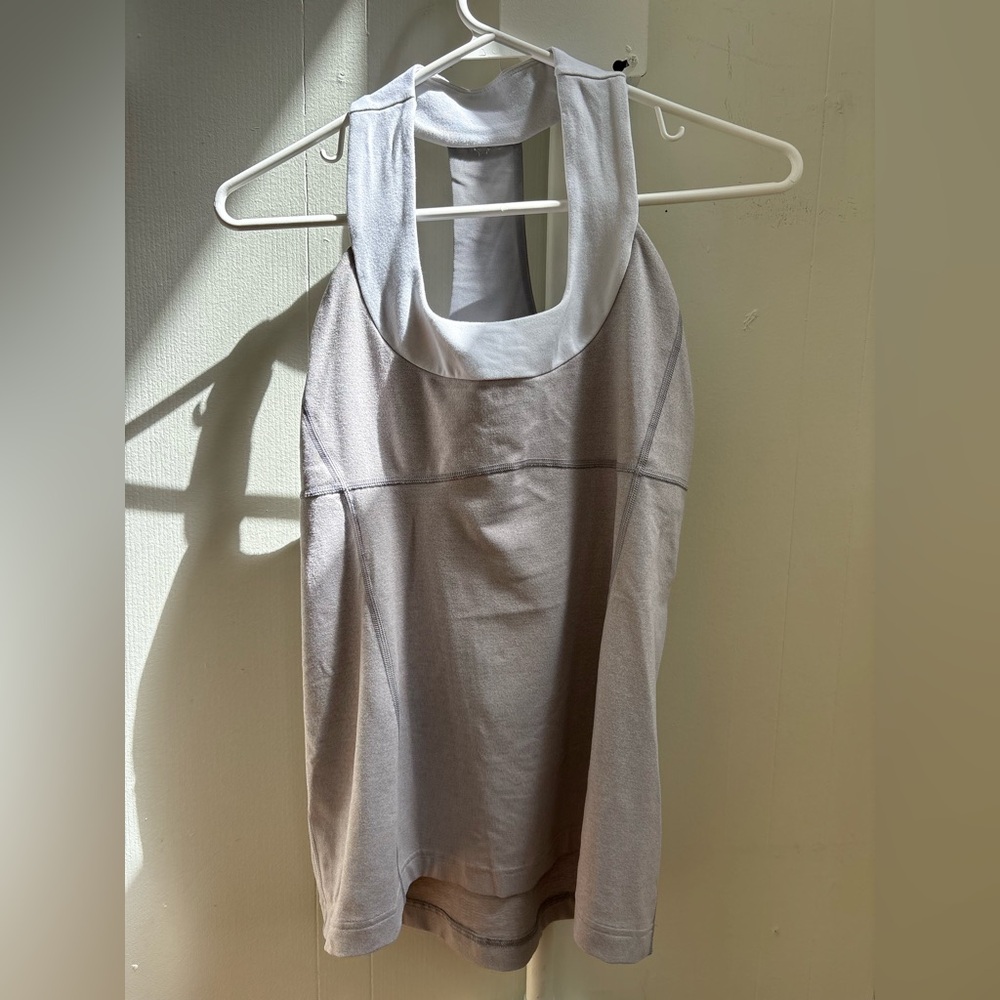 Lululemon Athletica Light Gray Halter Tank Top
